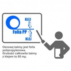 Taśma dwustronna polipropylenowa 25mmx50m
