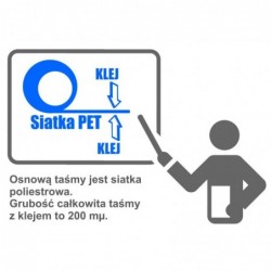 Taśma dwustronna tkaninowa 25mm x 50m