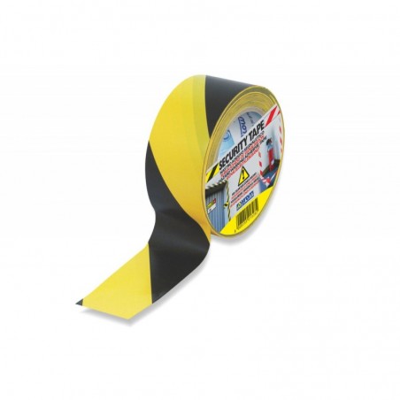 Taśma ostrzegawcza żółto-czarna 48mm x 25m