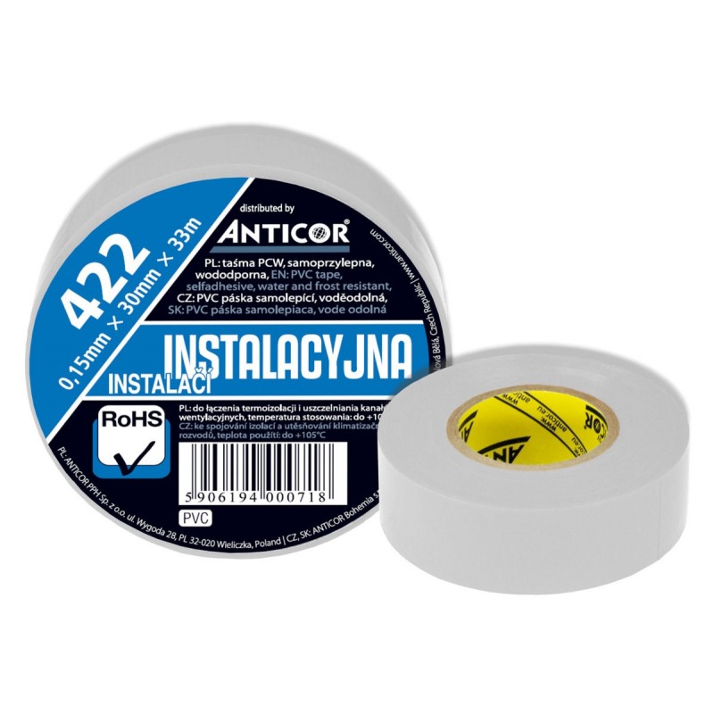 Taśma instalacyjna PVC 30mm x 33m