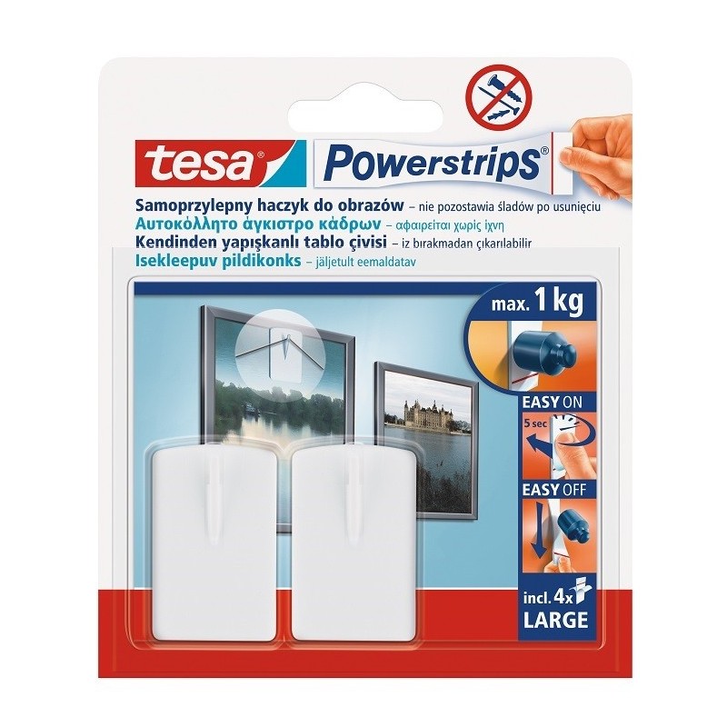Haczyk samoprzylepny Powerstrips do obrazów 2szt. 58031