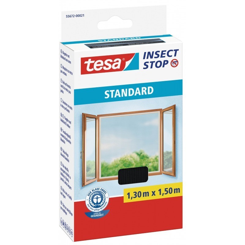 Moskitiera okienna STANDARD czarna 55672 1,3 x 1,5m