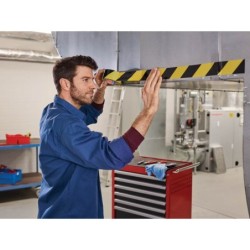 Taśma ostrzegawcza PVC czarno-żółta 60760 50mm x 33m