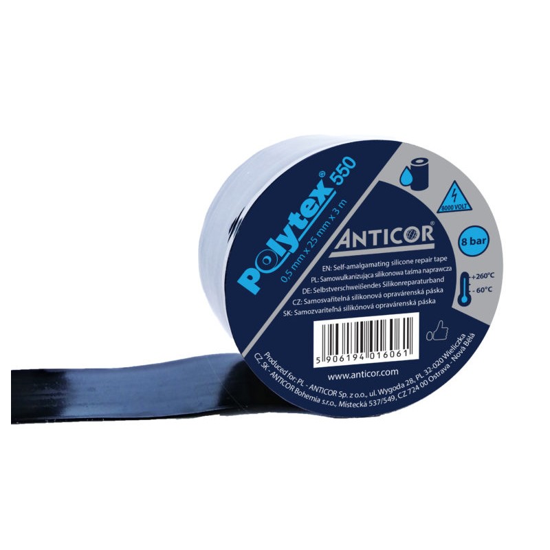 Taśma silikonowa POLYTEX 550 25mm x 3m