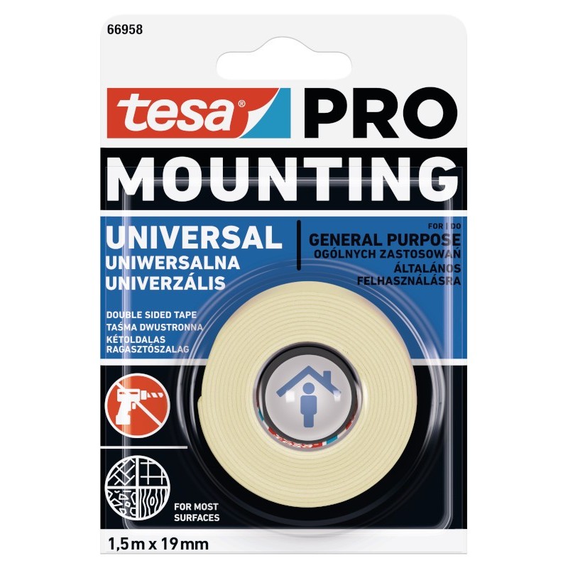 Taśma montażowa PRO uniwersalna 19mm x 1,5m